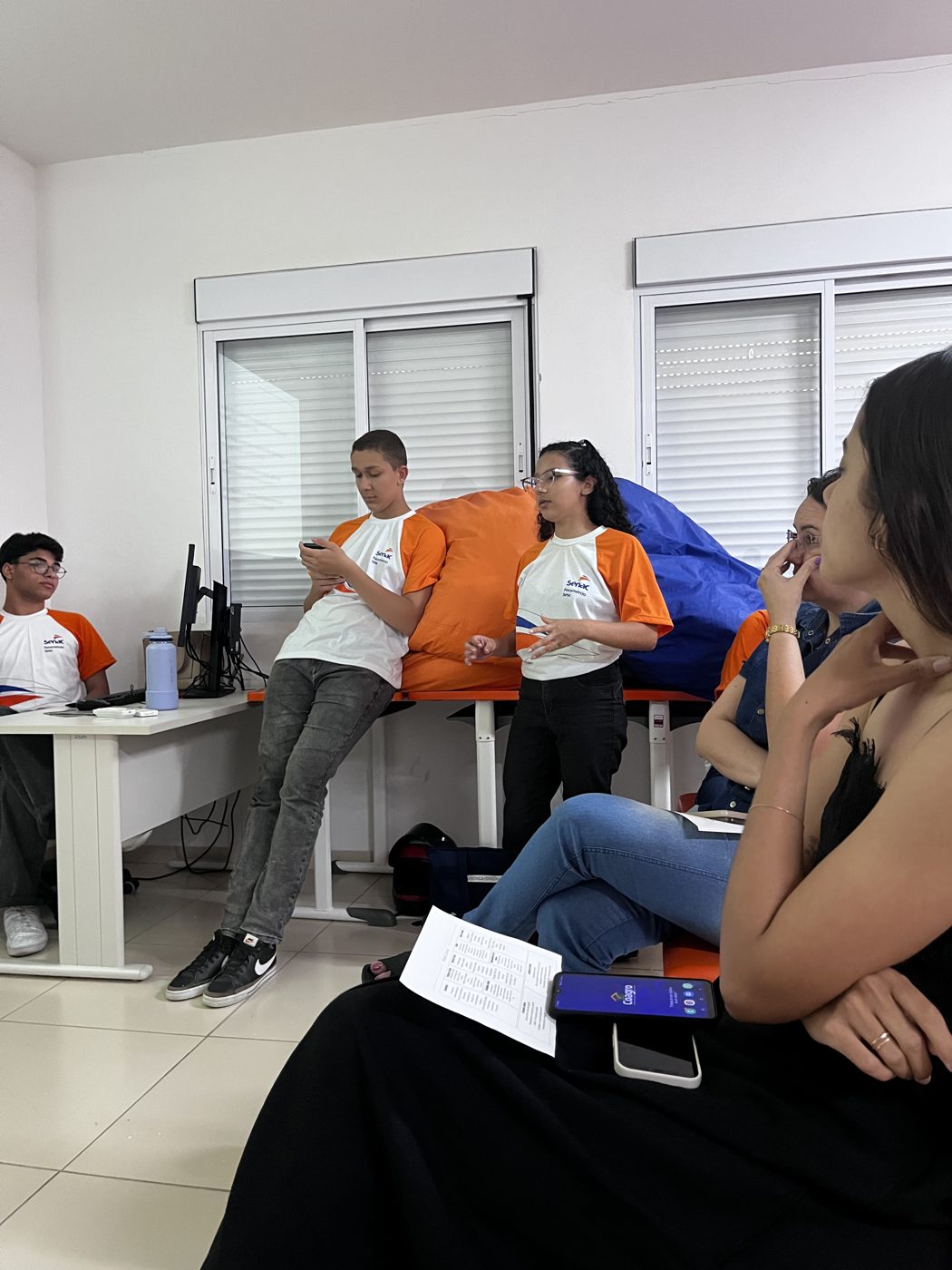 Visita ao Senac — acompanhamento da apresentação dos alunos da turma 2025
