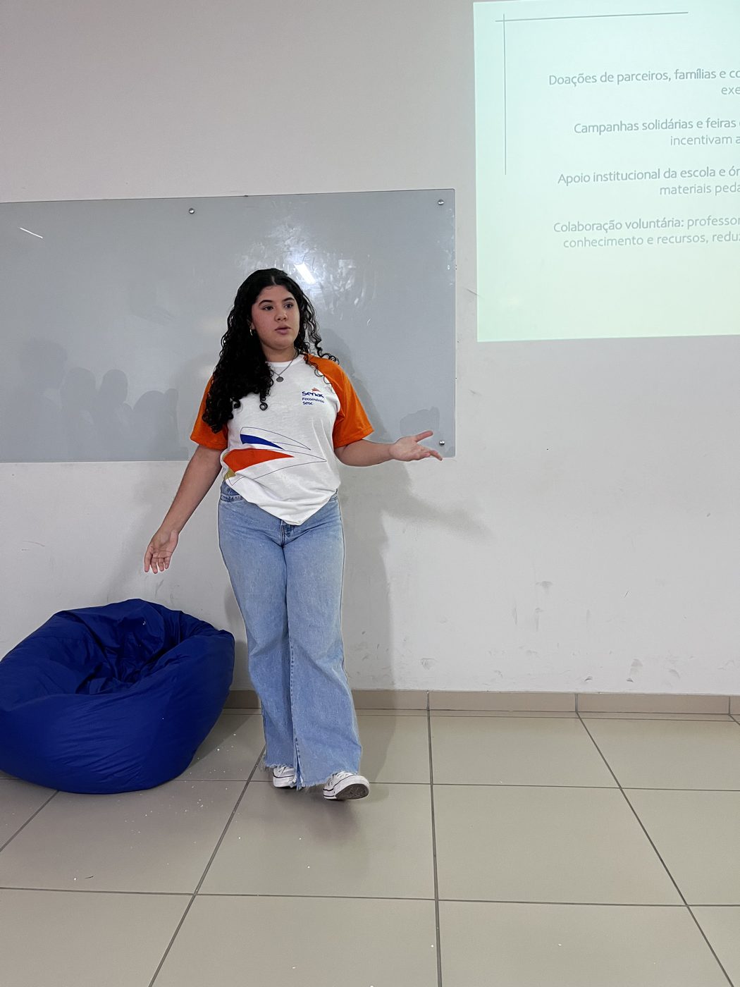 Visita ao Senac — acompanhamento da apresentação dos alunos da turma 2025